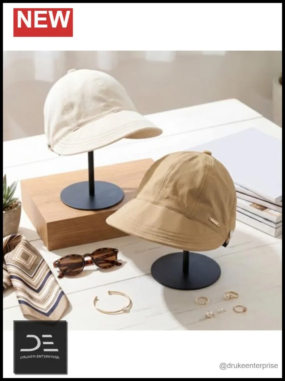2 Pack Wide Brim Sun Hat UV Protection Adjustable Ponytail Packable Outdoor